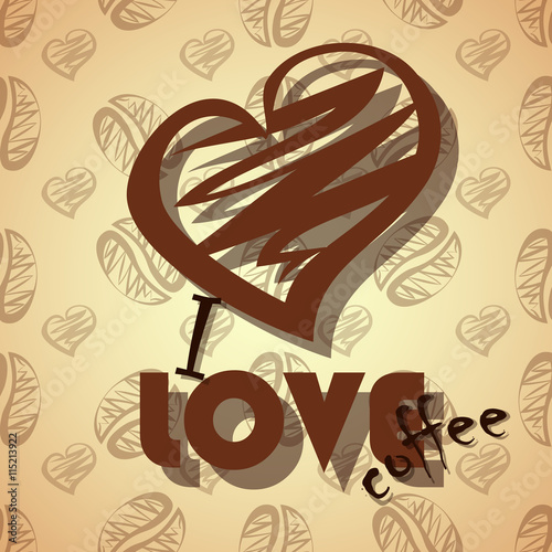 vector concept I love coffee