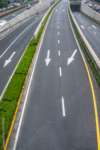 blurred car speeding on highway