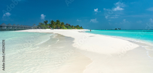 Sand bank in a Maldivian island
