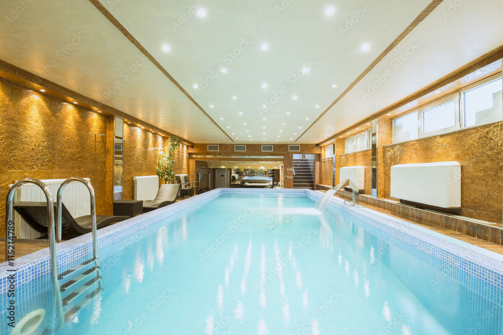 Indoors swimming pool in luxury hotel Indoors swimming pool in luxury hotel