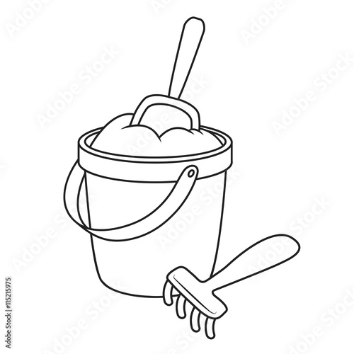 Toy bucket and spade