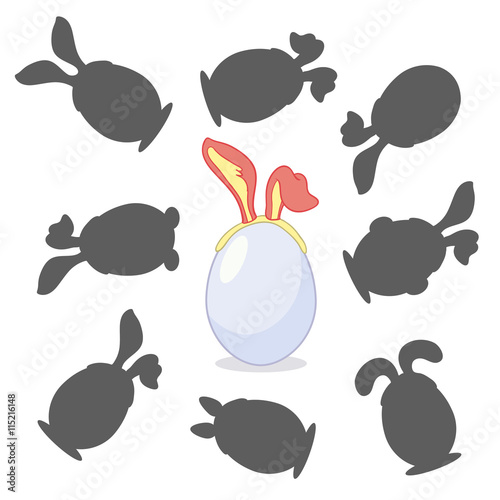 Easter egg with ears
