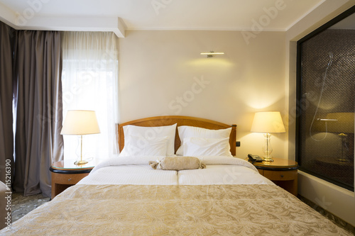 Classic style hotel bedroom interior © rilueda