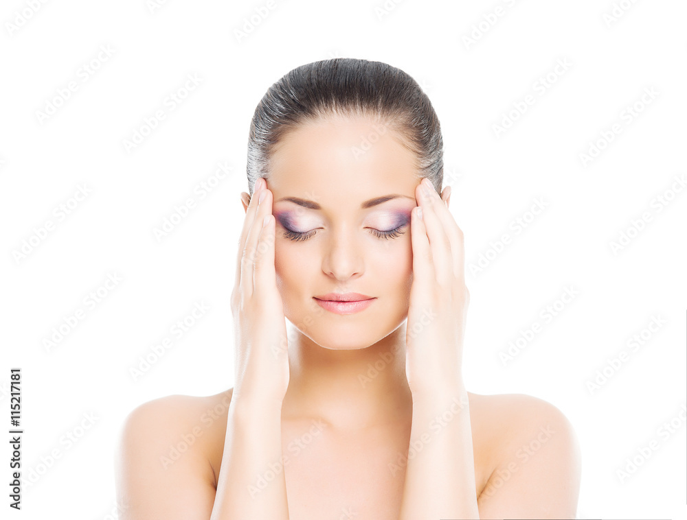 Portrait of a young naked woman in light makeup Portrait of a young naked woman in light makeup