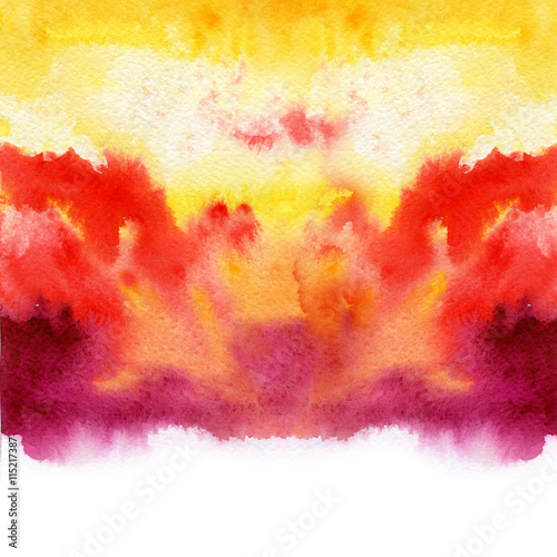 Gradient watercolor texture which resembles to fire or sunset. photo