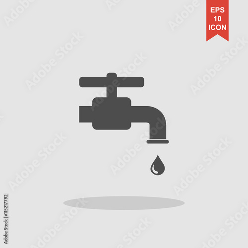 Tap icon. Flat design style.