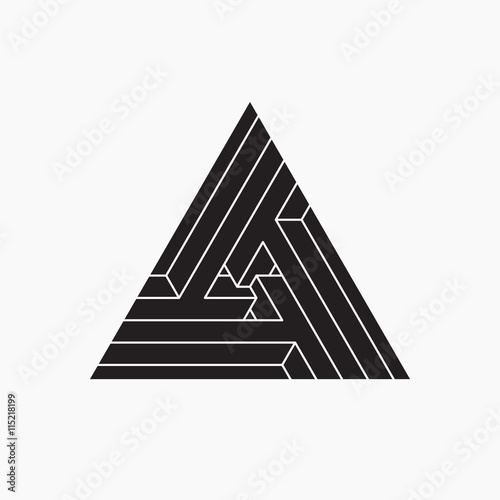 Triangle. Vector element, EPS 10.