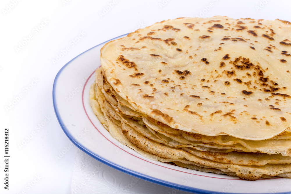 Macro closeup homemade pancakes background Macro closeup homemade pancakes background