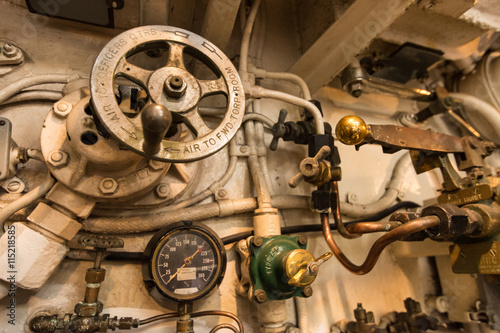 PEARL HARBOR, HAWAII - March 2, 2016 - Interior of USS Bowfin (S