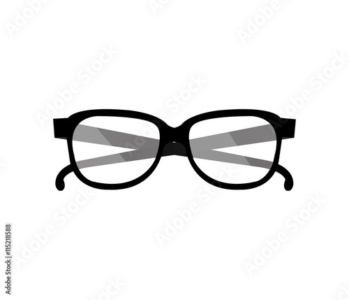 beautiful woman glasses, isolated flat icon vector illustration graphic.