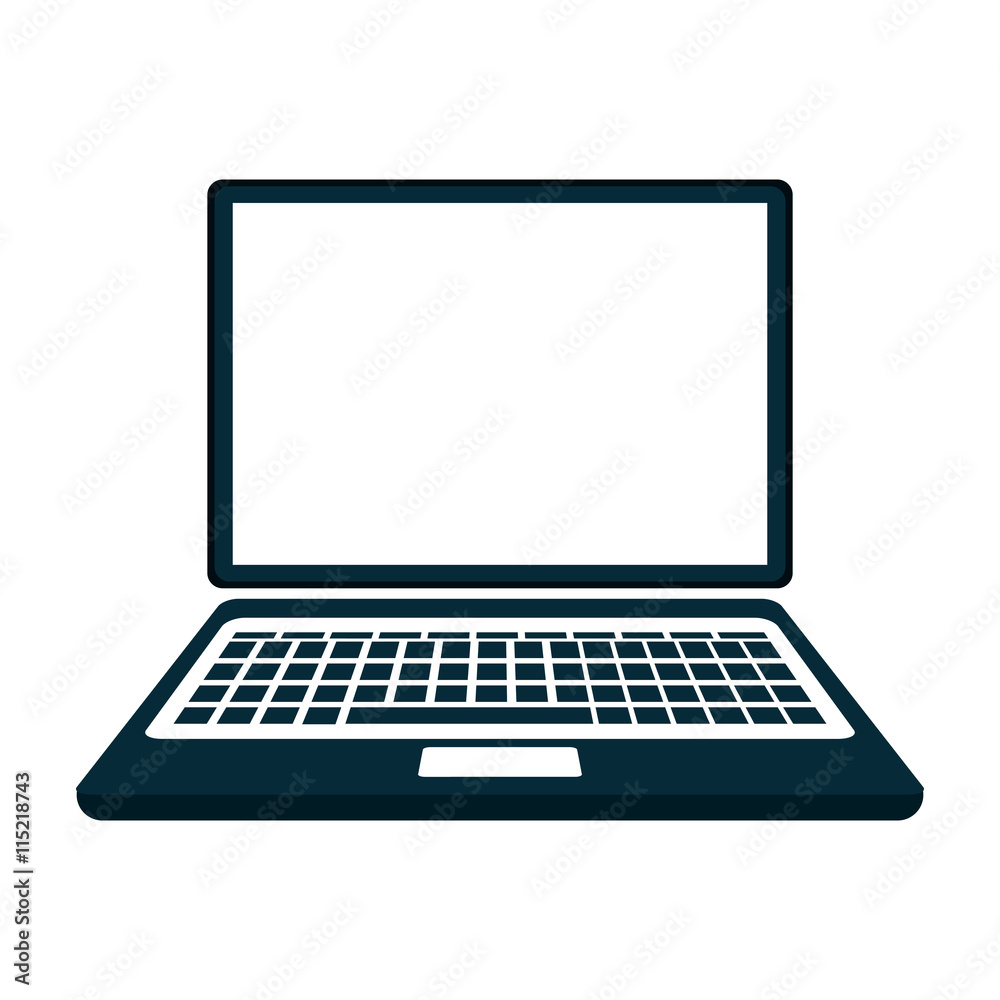 Personal computer laptop isolated flat icon, vector illustration graphic design. Personal computer laptop isolated flat icon, vector illustration graphic design.