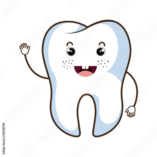 Medical dental care cartoon isolated flat icon, vector illustration.