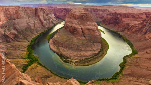 sunset arizona famous grand canyon horse shoe bend panorama 4k time lapse usa
