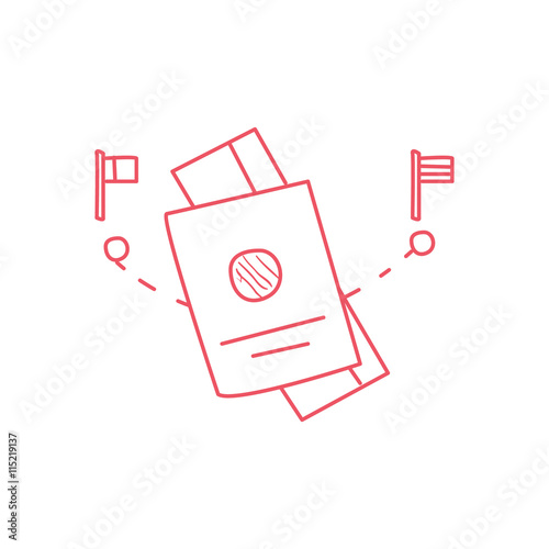 Passport, Ticket And The Points Of Depature