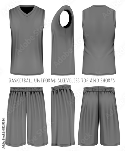 Basketball black uniform photo