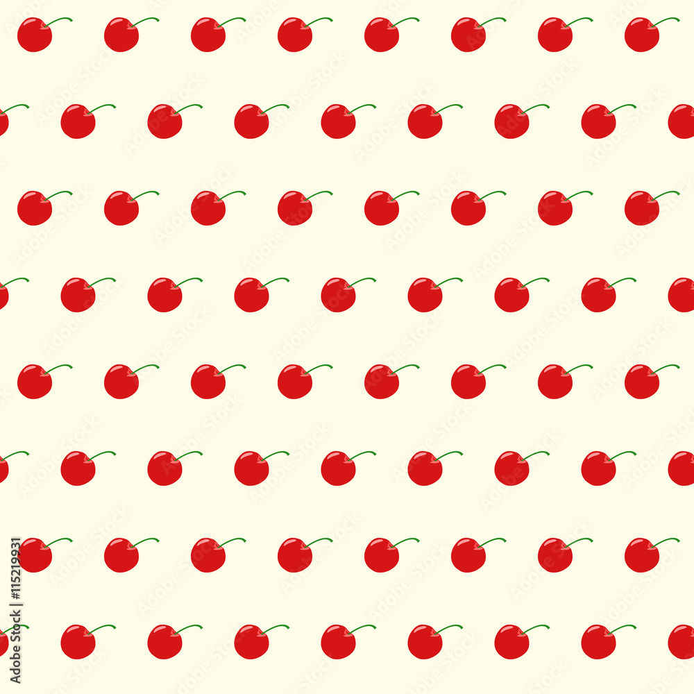 Seamless pattern from the fruit cherry Seamless pattern from the fruit cherry