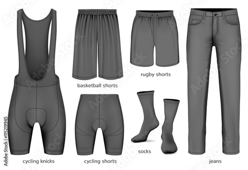 Collection of men clothes. photo