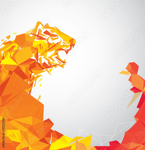 Fototapeta Naklejka Na Ścianę i Meble -  polygon tiger
