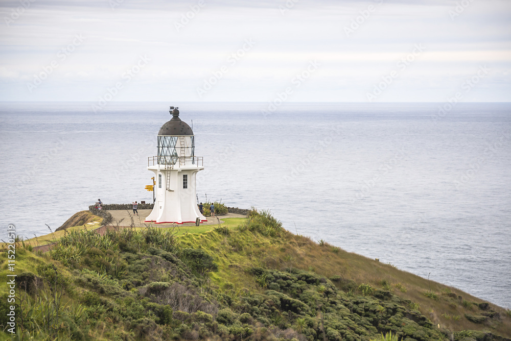 Cape Reinga Lighthouse (Te Rerenga Wairua Lighthouse), Aupouri Peninsula, Northland, North Island, New Zealand Cape Reinga Lighthouse (Te Rerenga Wairua Lighthouse), Aupouri Peninsula, Northland, North Island, New Zealand