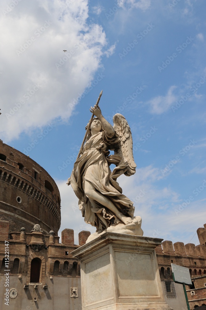 Angel statue on the Saint Angelo bridge, Rome , ITALY 
