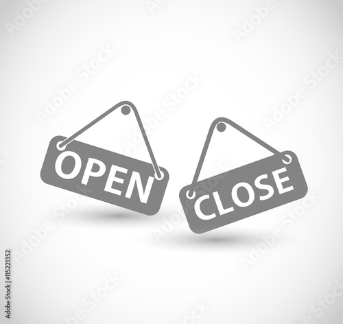 Close and Open boad icons vector
