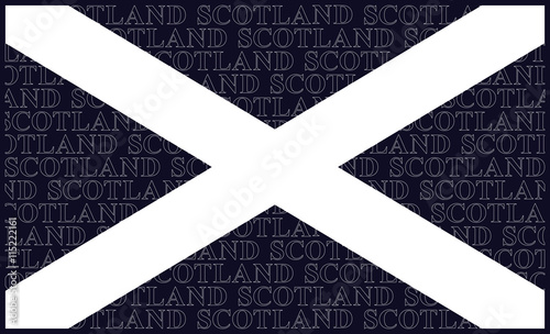 Scottish Saltire national flag with Saint Andrews Cross 