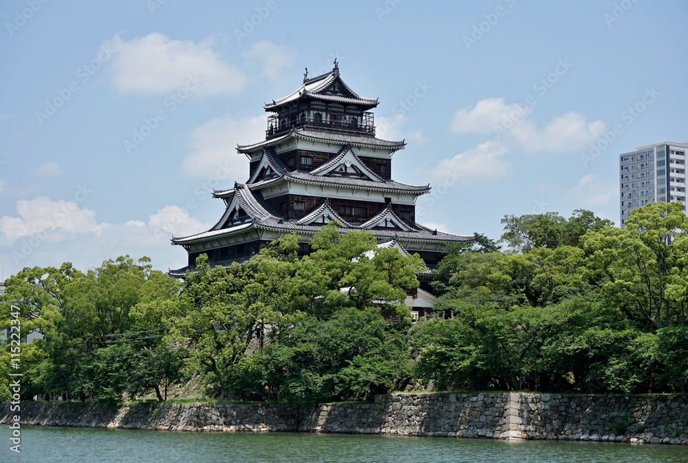 Hiroshima Castle (Carp Castle) in Hiroshima, Japan Hiroshima Castle (Carp Castle) in Hiroshima, Japan