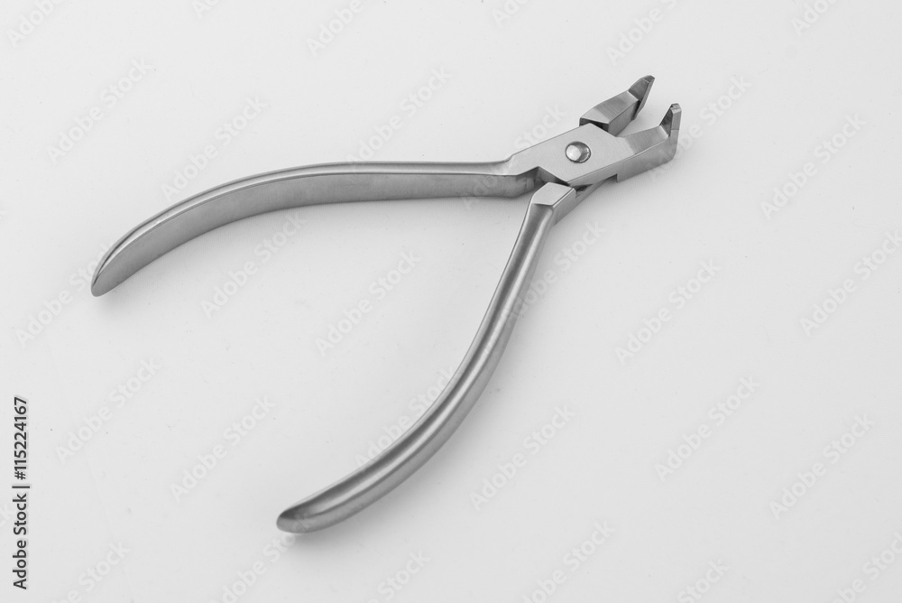 Basic dentist tools isolated on white Basic dentist tools isolated on white
