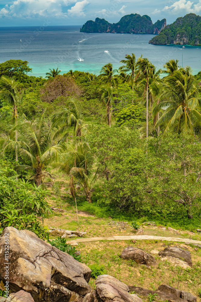 View Point Koh Phi Phi Don in andaman sea, Phuket, Krabi, South of Thailand.