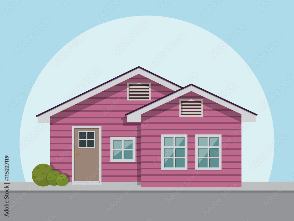 house icon. Vector illustration in flat style.