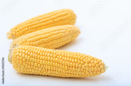 corns on a white background