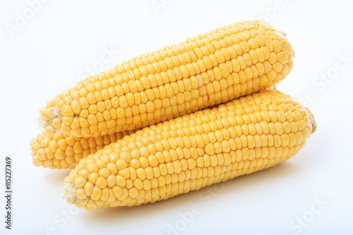 corns on a white background
