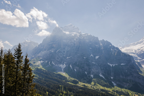 Grindelwald, Dorf, Berner Oberland, Wetterhorn, Grosse Scheidegg, Wanderweg, Wanderferien, Berner Alpen, Alpen, Schweizer Berge, Sommer, Schweiz