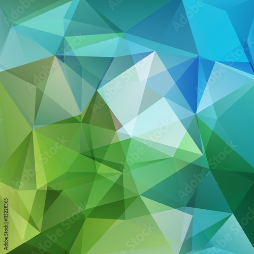 Abstract geometric style green background. 