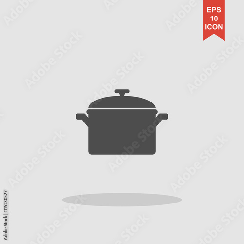 Saucepan icon. Vector illustration.