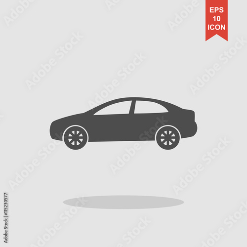 Car icon. Flat design style