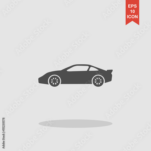 Car icon. Flat design style