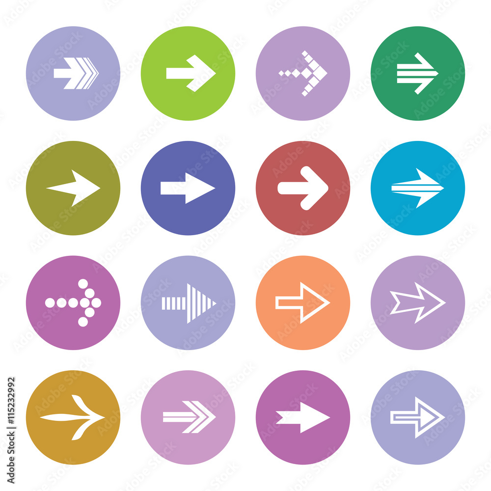Arrow sign icon set. Arrow sign icon set.