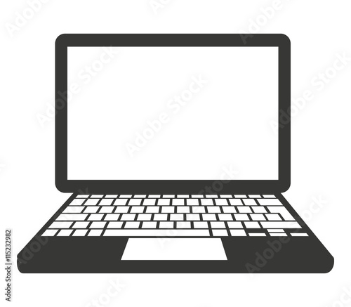 laptop computer isolated icon design