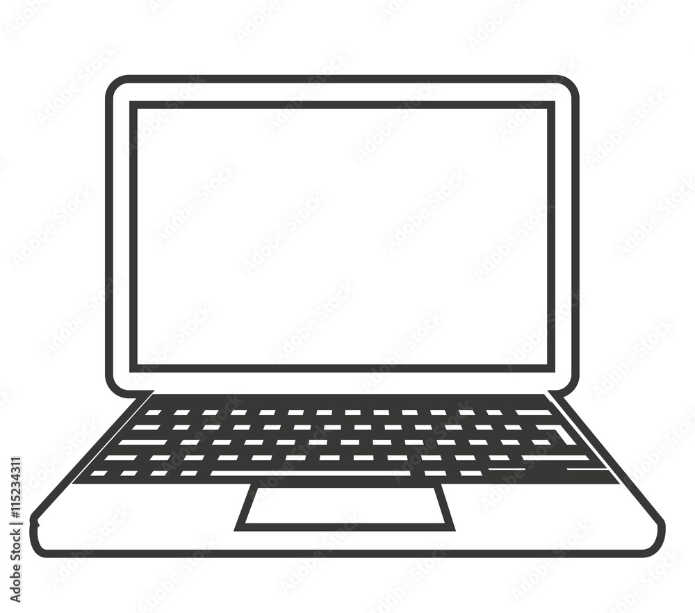 laptop computer isolated icon design laptop computer isolated icon design