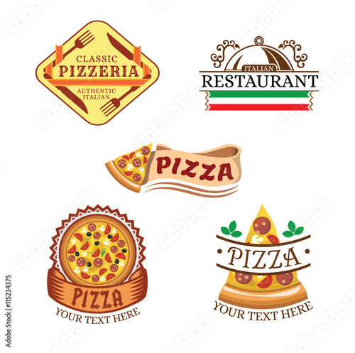 Vector set of Pizza Labels and Badges.