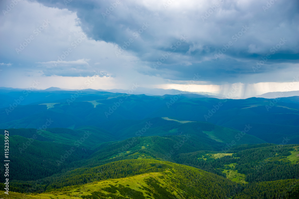 Carpathian's rainy landscape