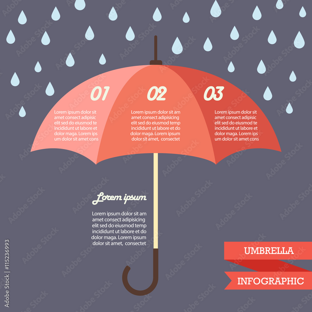 Umbrella strategy template infographic Stock Vector Adobe Stock