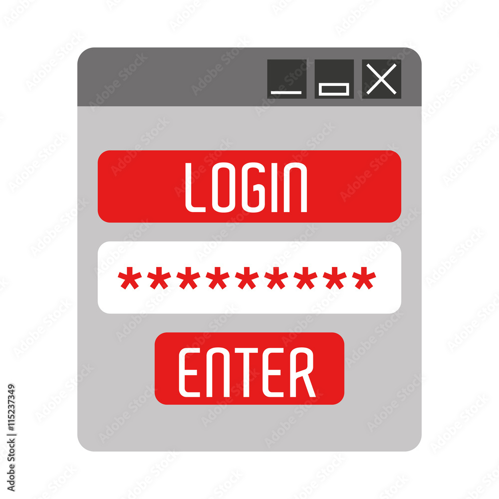 login template isolated icon design login template isolated icon design