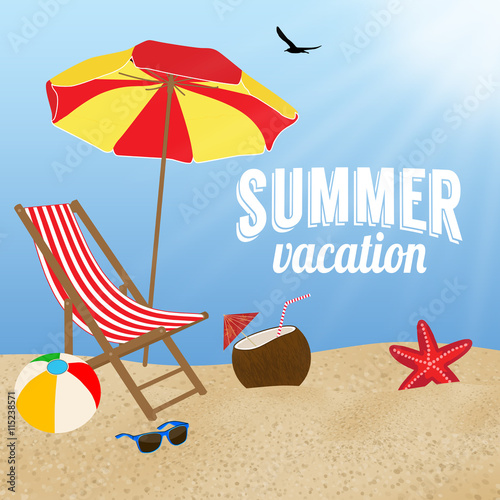 Summer vacation poster design