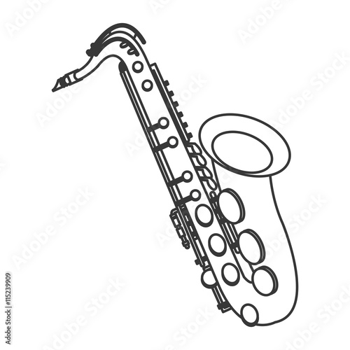 detailed saxophone icon