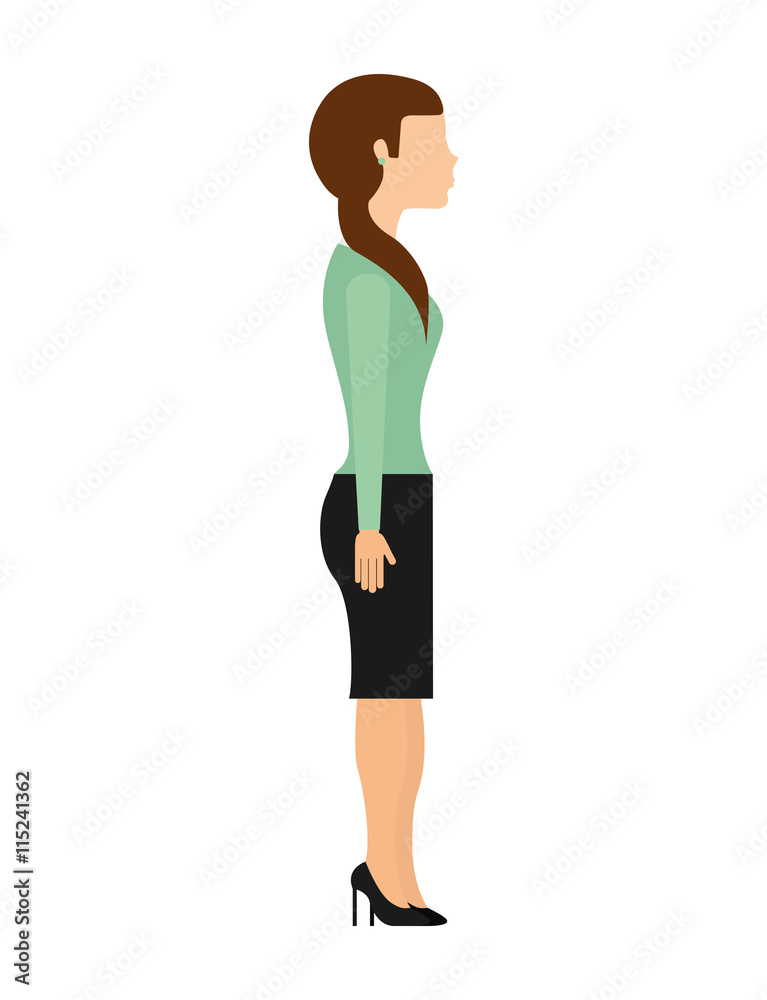 businesswoman standing isolated icon design businesswoman standing isolated icon design