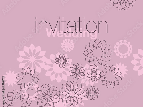 thin line geometry flowers ...