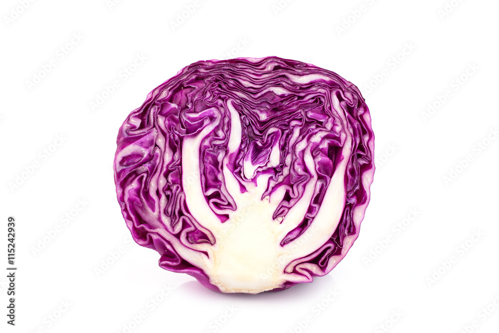 Collard purple isolated on white background. Collard purple isolated on white background.