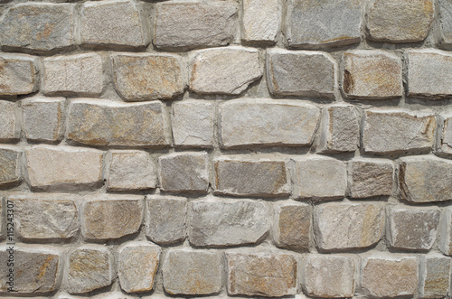 New stone wall closeup